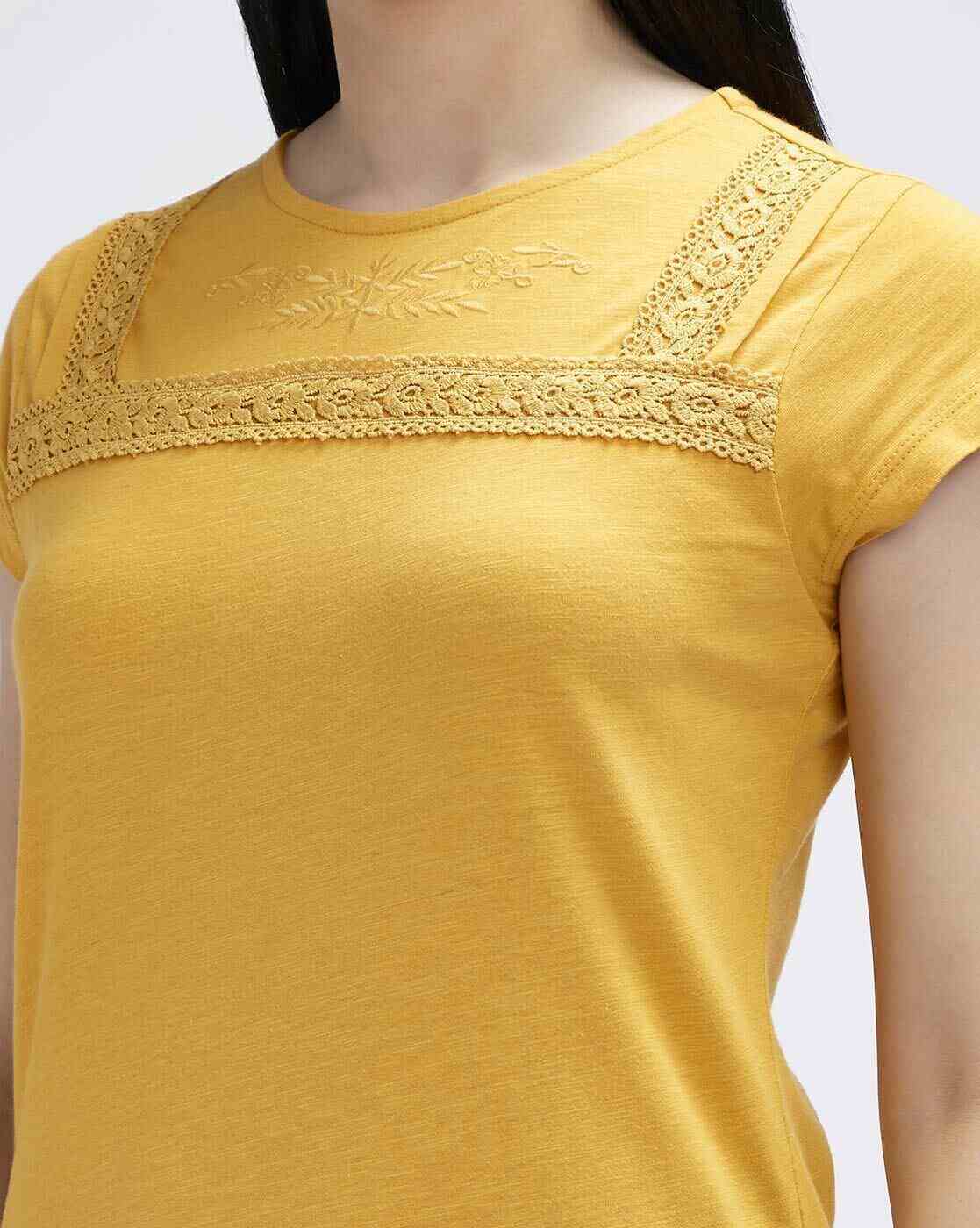 Lee Cooper | Lace Crew-Neck T-shirt|5
