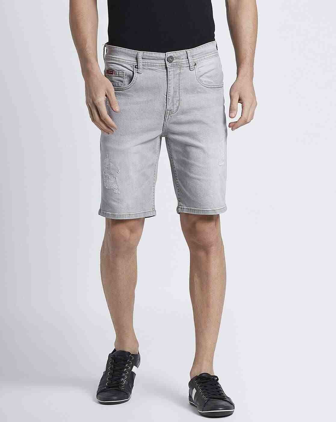 Lee Cooper | Washed Distressed Denim City Shorts|0