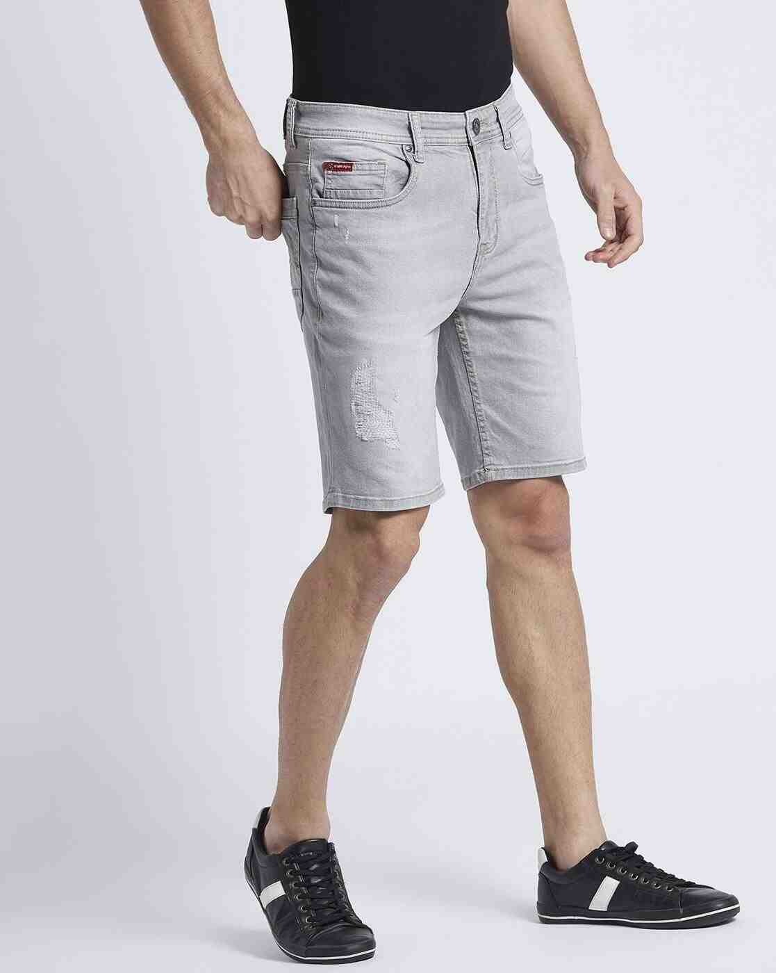 Lee Cooper | Washed Distressed Denim City Shorts|2