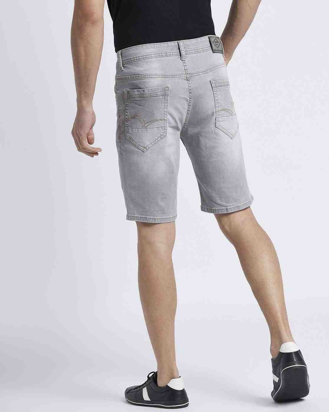 Lee Cooper | Washed Distressed Denim City Shorts|3