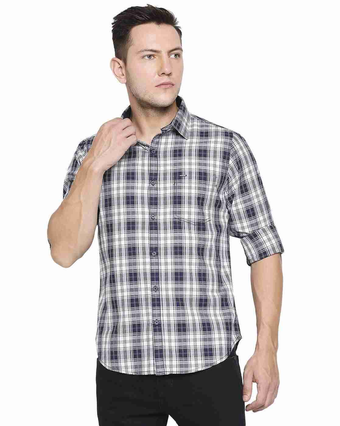 Lee Cooper | Checked Cotton Shirt with Patch Pocket|0