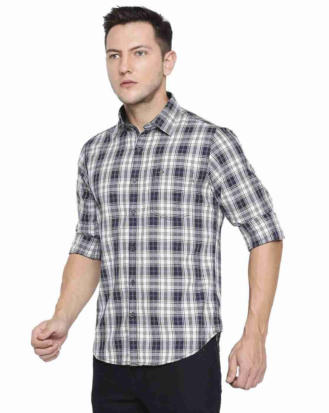Lee Cooper | Checked Cotton Shirt with Patch Pocket|1
