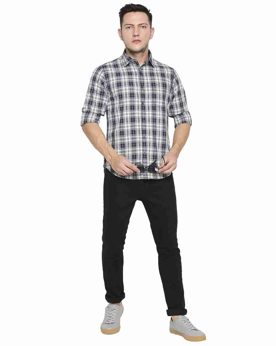 Lee Cooper | Checked Cotton Shirt with Patch Pocket|3
