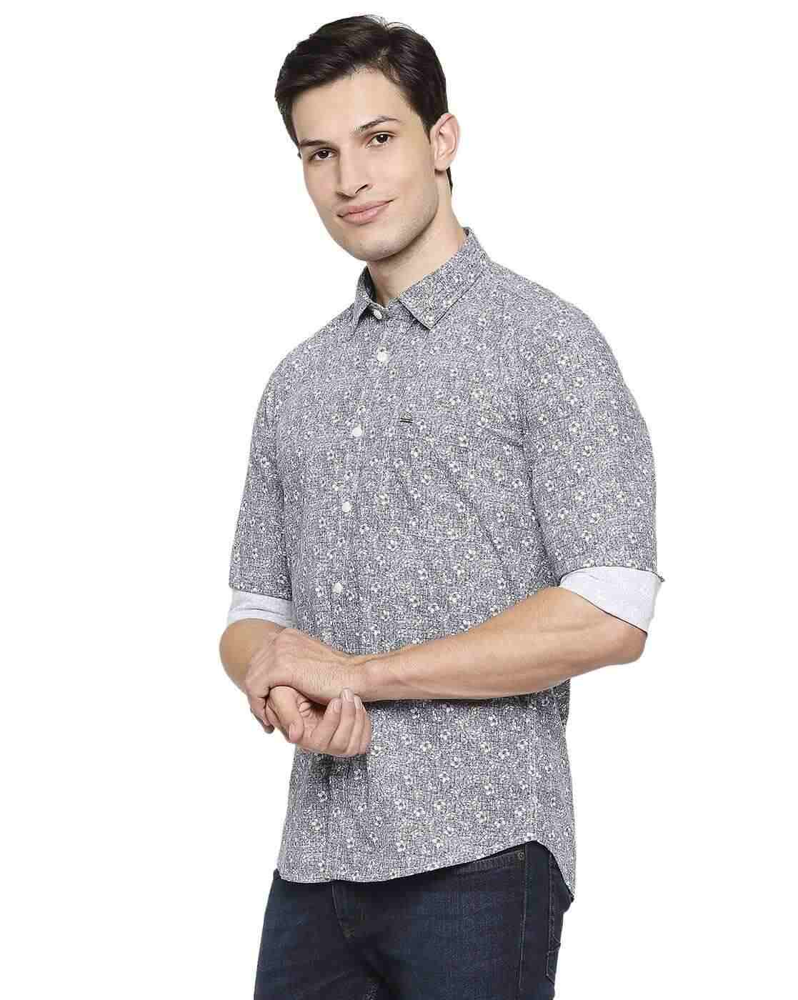 Lee Cooper | Floral Shirt with Patch Pocket|1