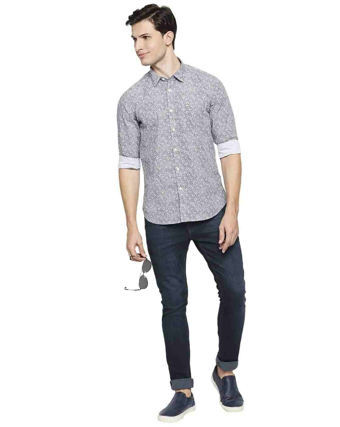Lee Cooper | Floral Shirt with Patch Pocket|3