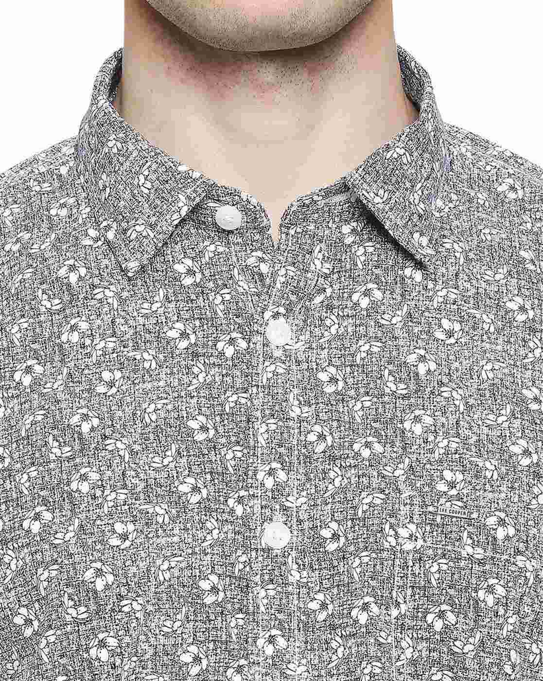 Lee Cooper | Floral Shirt with Patch Pocket|4
