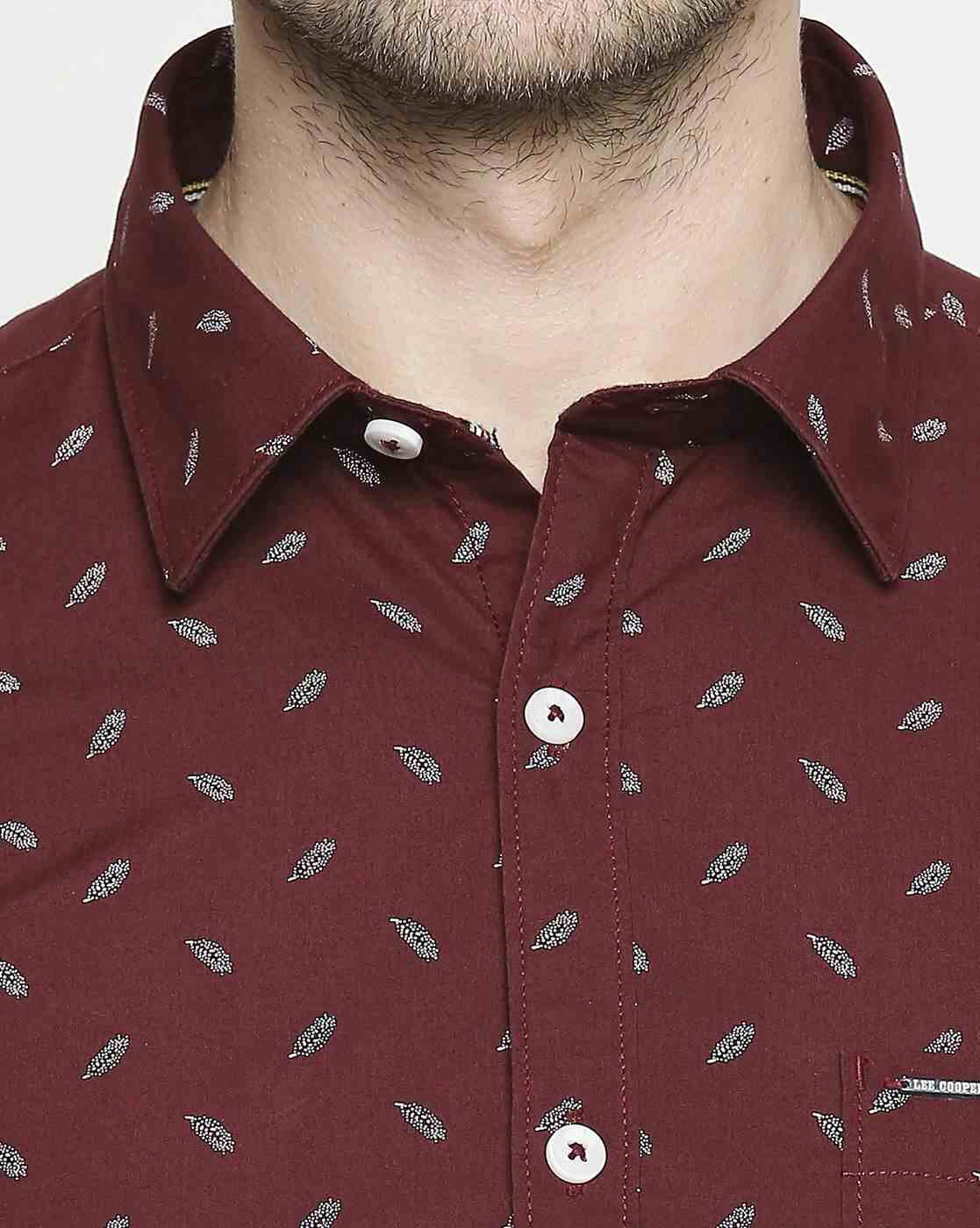 Lee Cooper | Printed Shirt with Patch Pocket|5