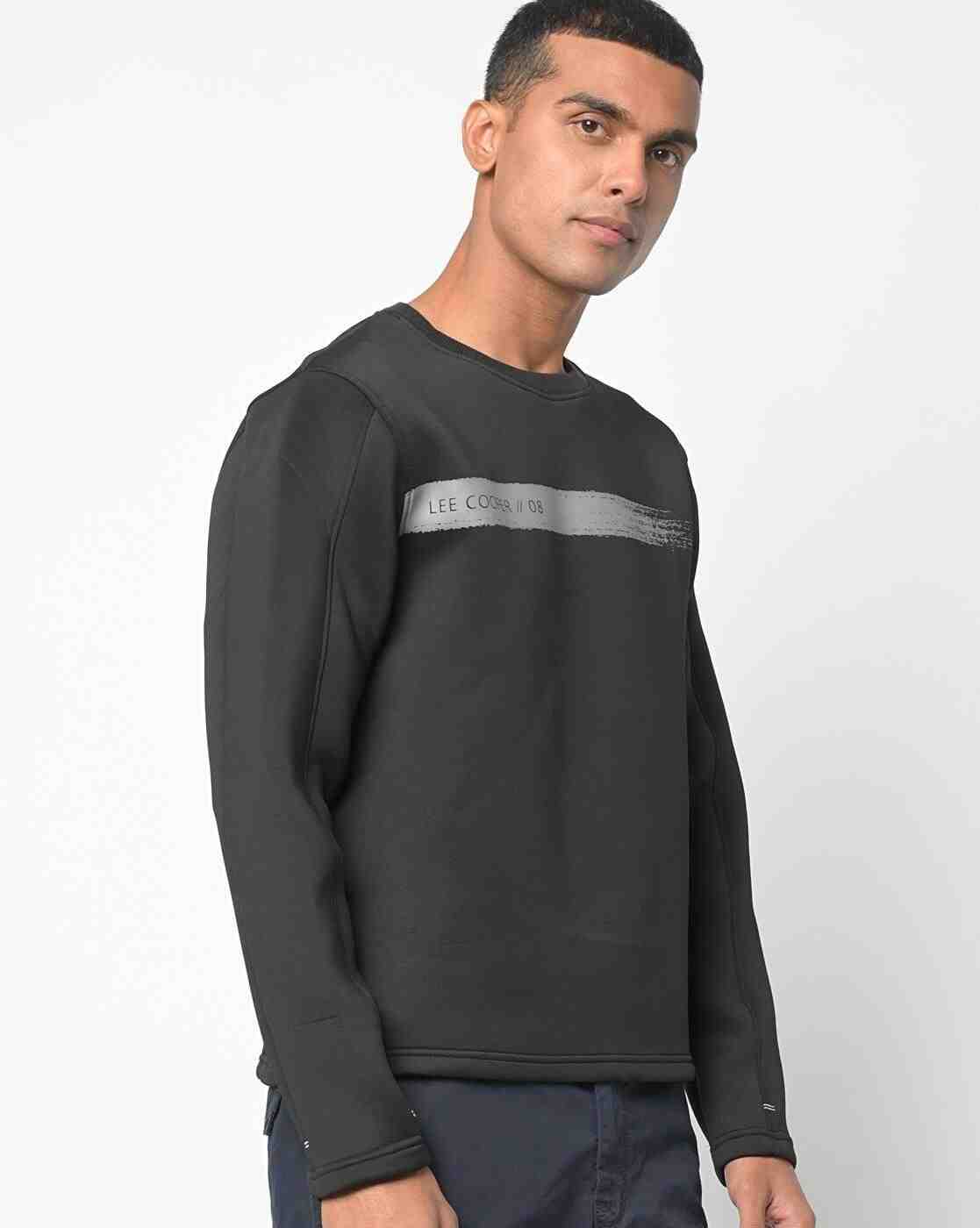 Lee Cooper | Logo Print Panelled Crew-Neck Sweatshirt|2