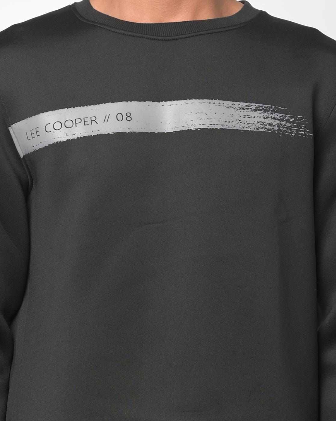 Lee Cooper | Logo Print Panelled Crew-Neck Sweatshirt|3