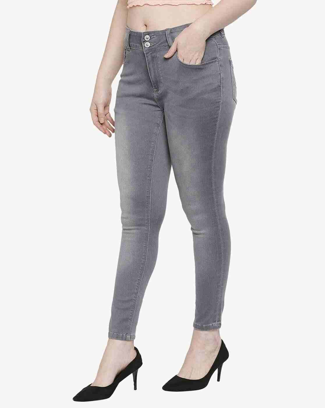 Lee Cooper | Mid-Wash High-Rise Skinny Jeans|1