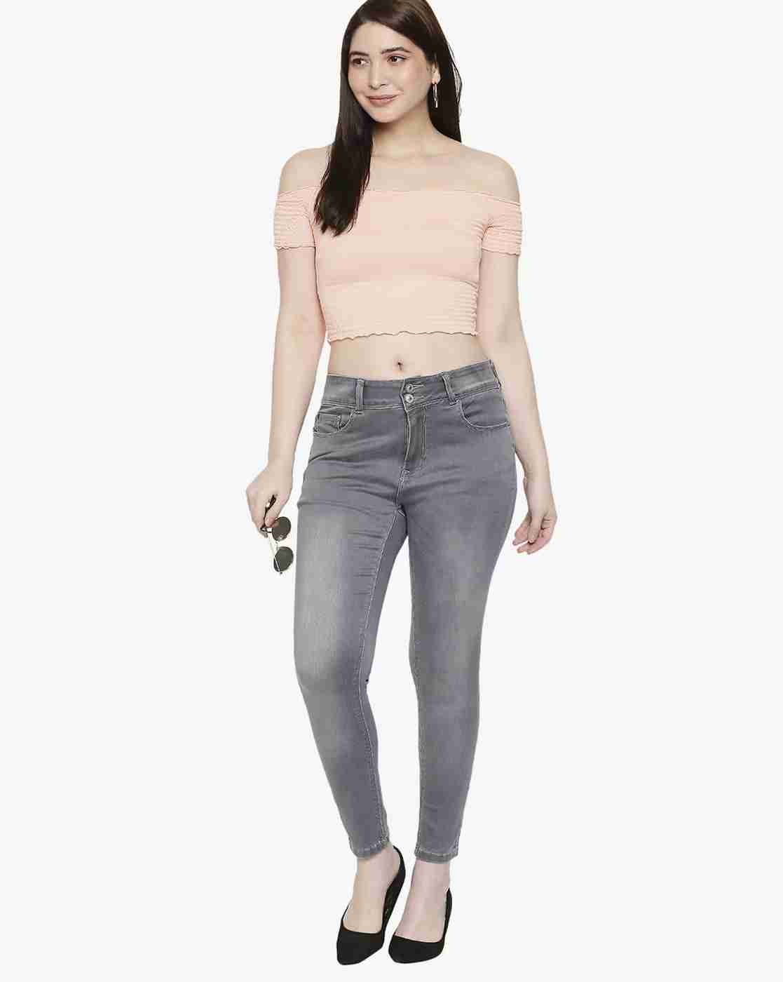Lee Cooper | Mid-Wash High-Rise Skinny Jeans|3