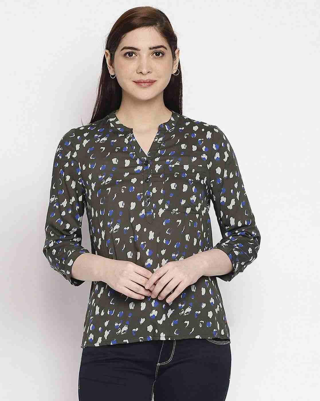Lee Cooper | Printed Shirt with Notched Collar|0