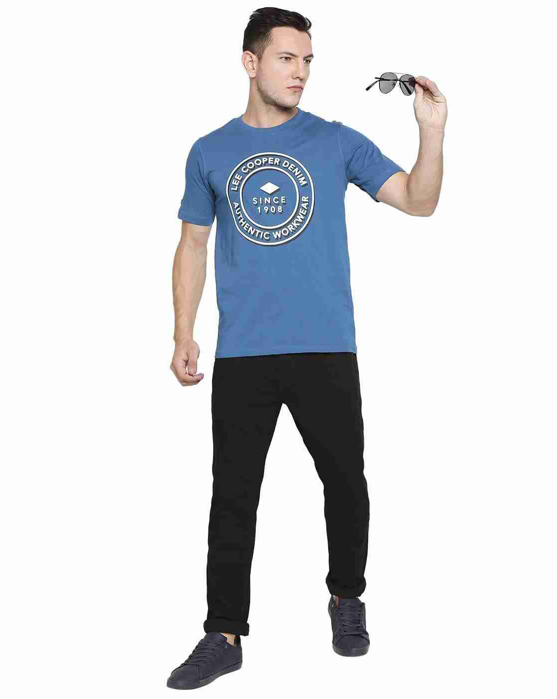 Lee Cooper | Brand Print Crew-Neck Cotton T-shirt|3