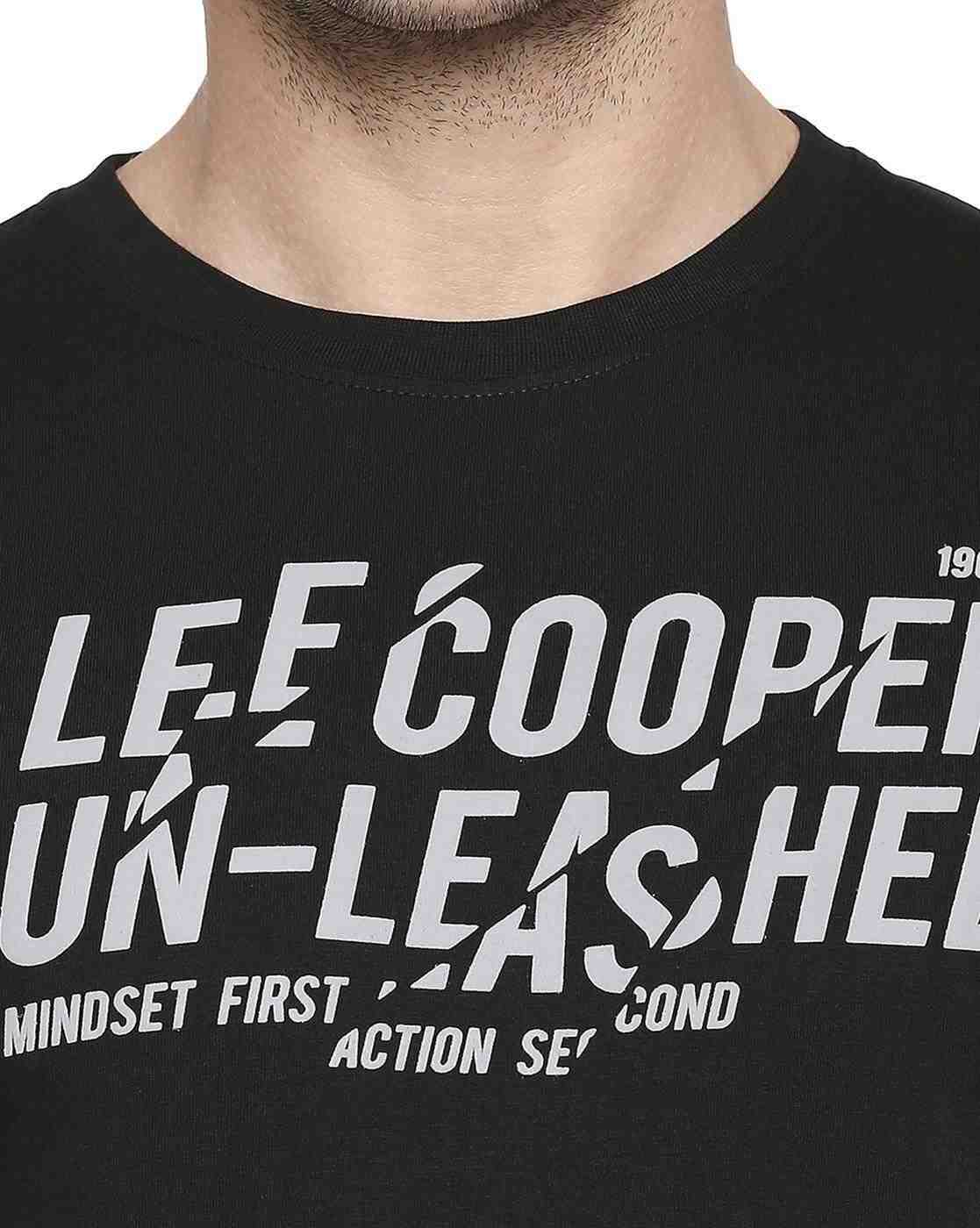 Lee Cooper | Typographic Print Crew-Neck Cotton T-shirt|4