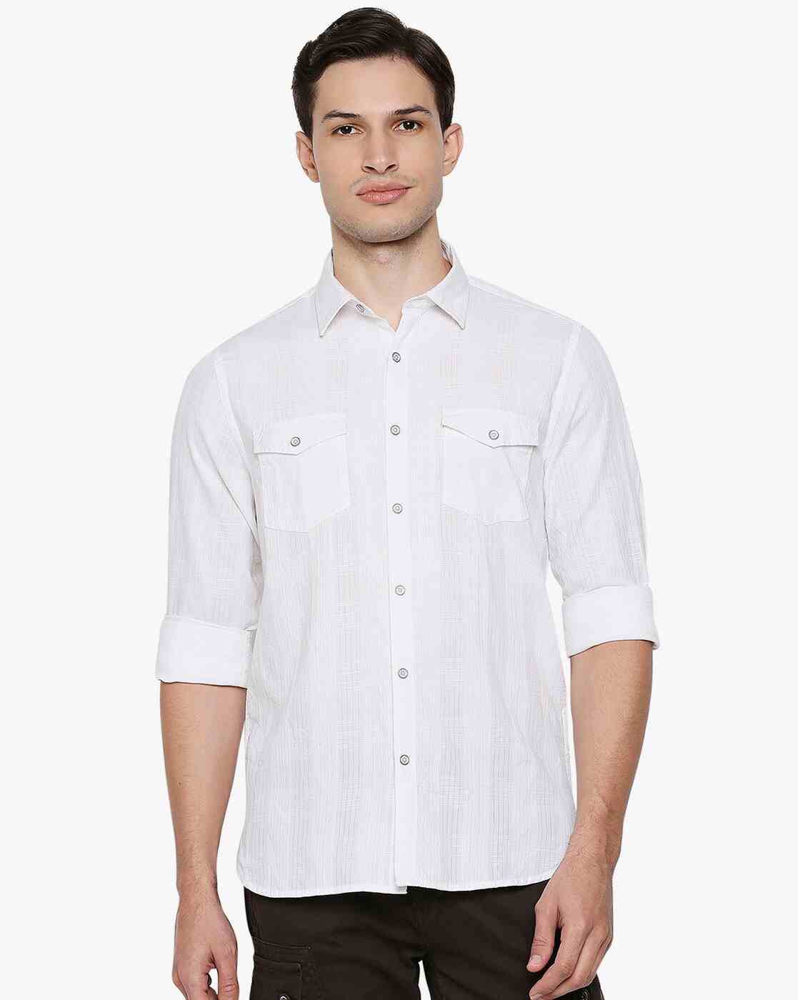 Lee Cooper | Checked Shirt with Buttoned Flap Pocket|0