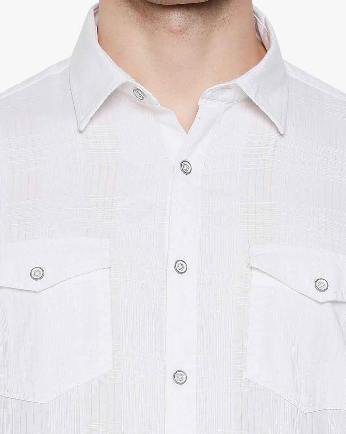 Lee Cooper | Checked Shirt with Buttoned Flap Pocket|4