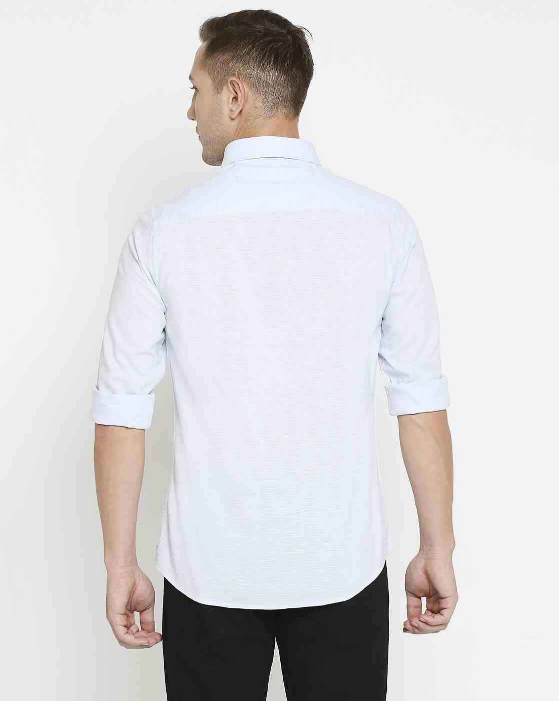 Lee Cooper | Speckled Cotton Shirt with Patch Pocket|2