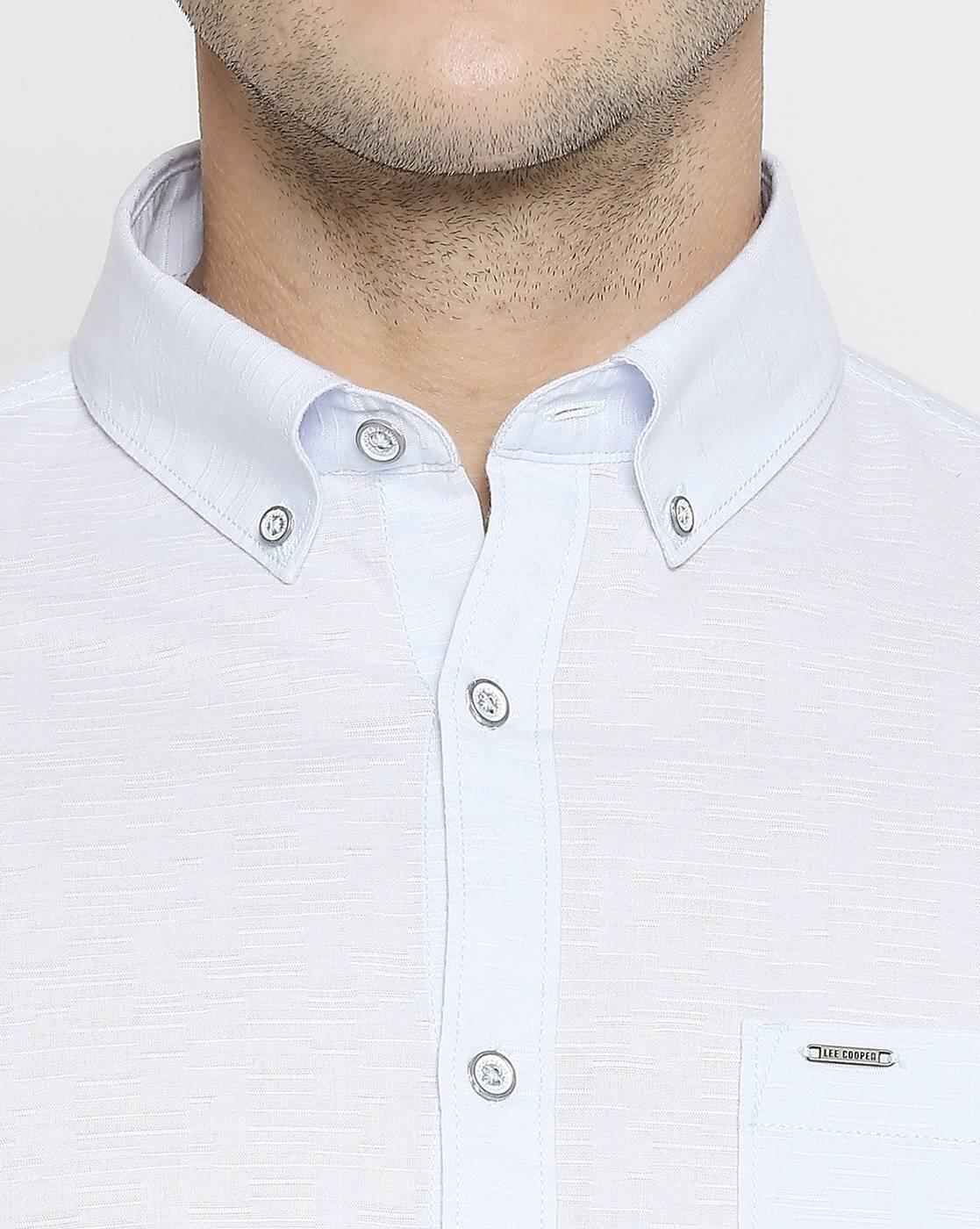 Lee Cooper | Speckled Cotton Shirt with Patch Pocket|4