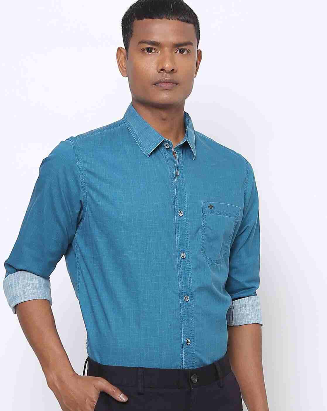 Lee Cooper | Cut-Away Collar Shirt with Patch Pocket|0