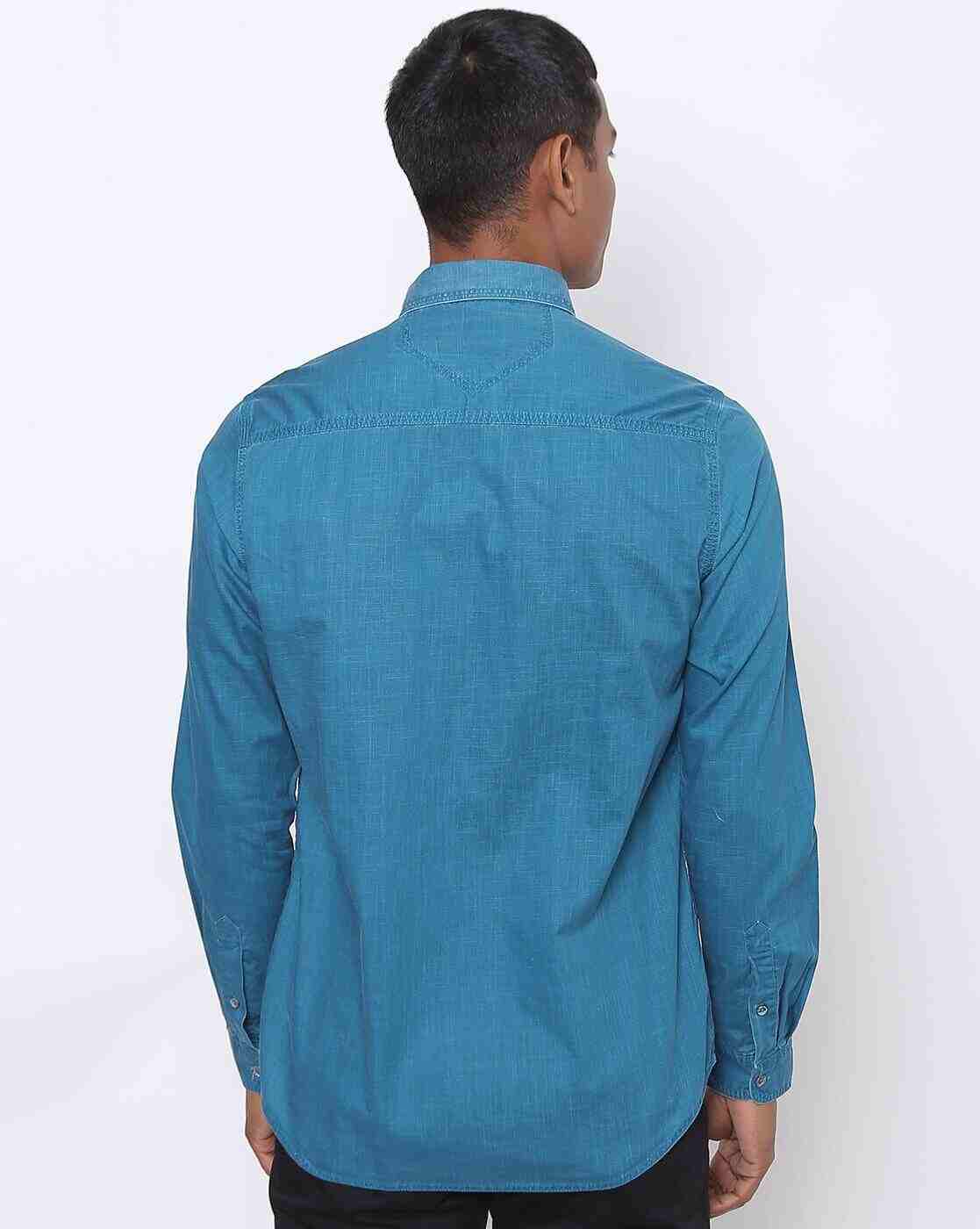Lee Cooper | Cut-Away Collar Shirt with Patch Pocket|1