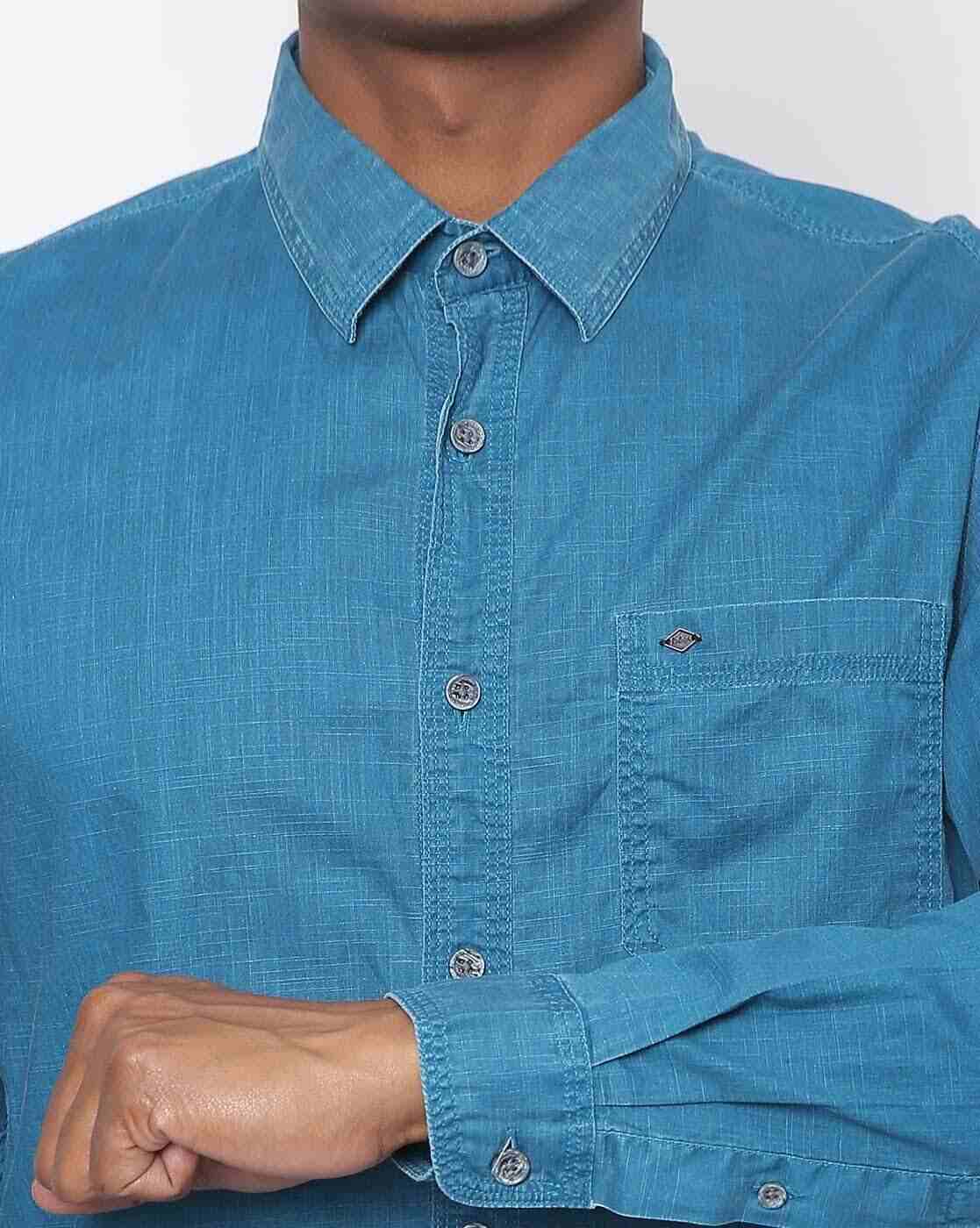 Lee Cooper | Cut-Away Collar Shirt with Patch Pocket|2