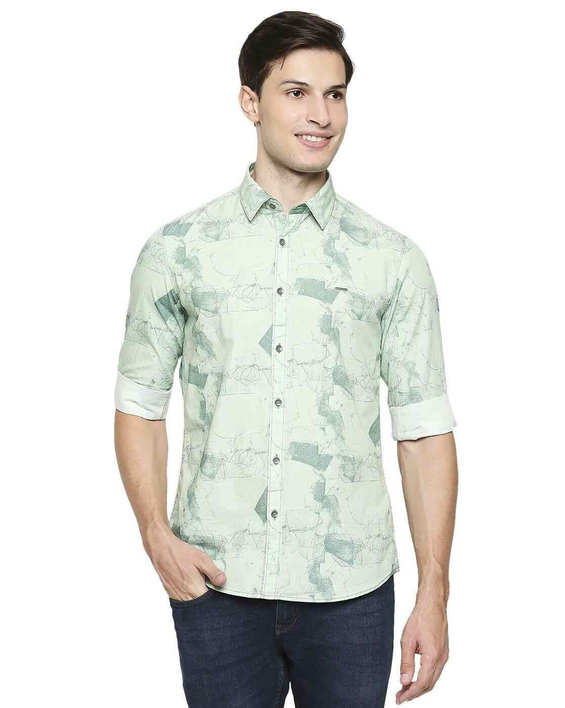 Lee Cooper | Printed Shirt with Patch Pocket|0