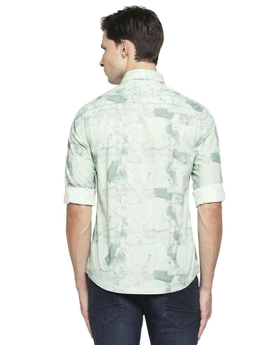 Lee Cooper | Printed Shirt with Patch Pocket|2