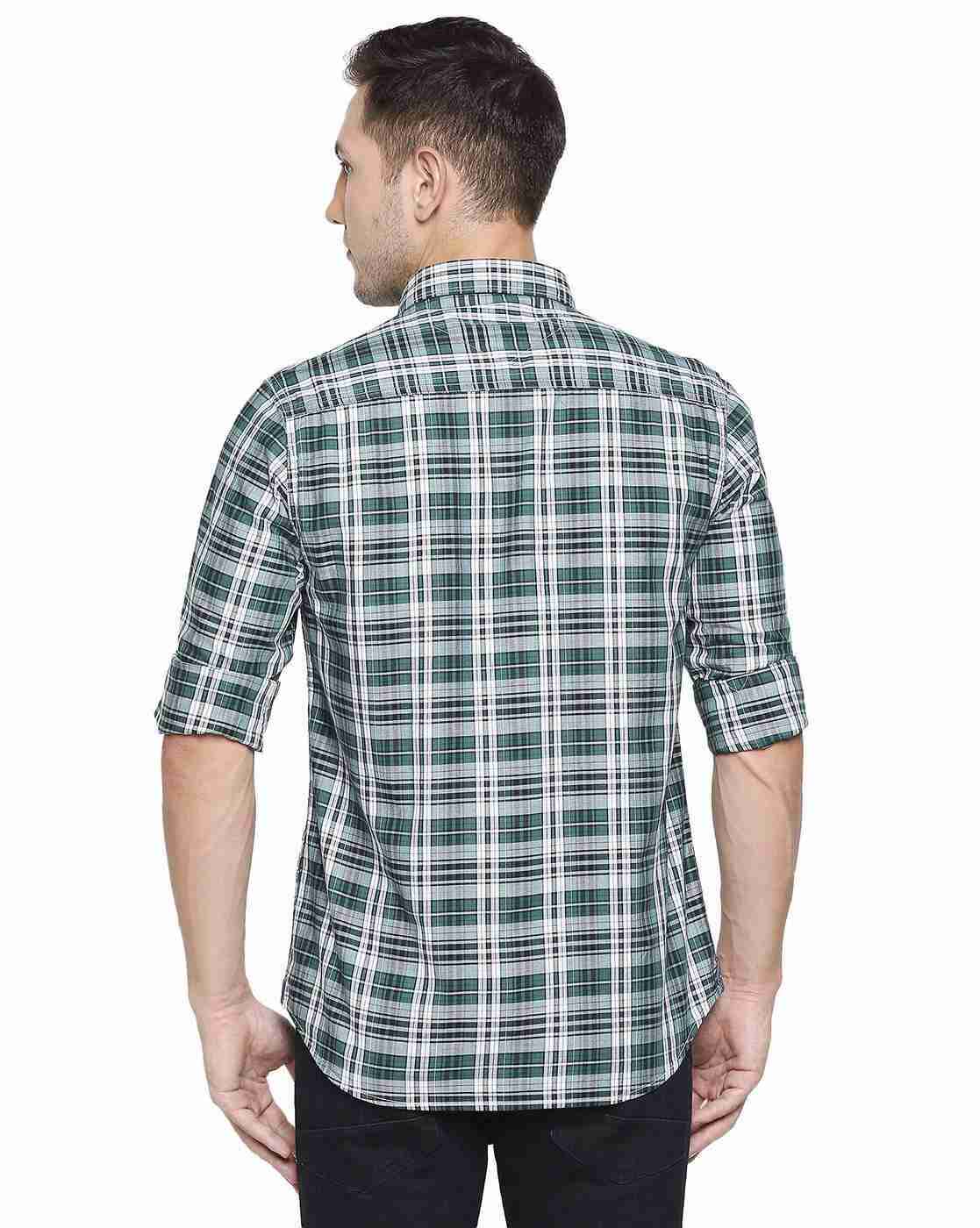 Lee Cooper | Checked Cotton Shirt with Patch Pocket|2