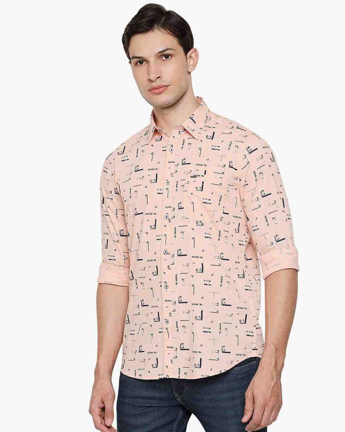 Lee Cooper | Printed Shirt with Patch Pocket|0