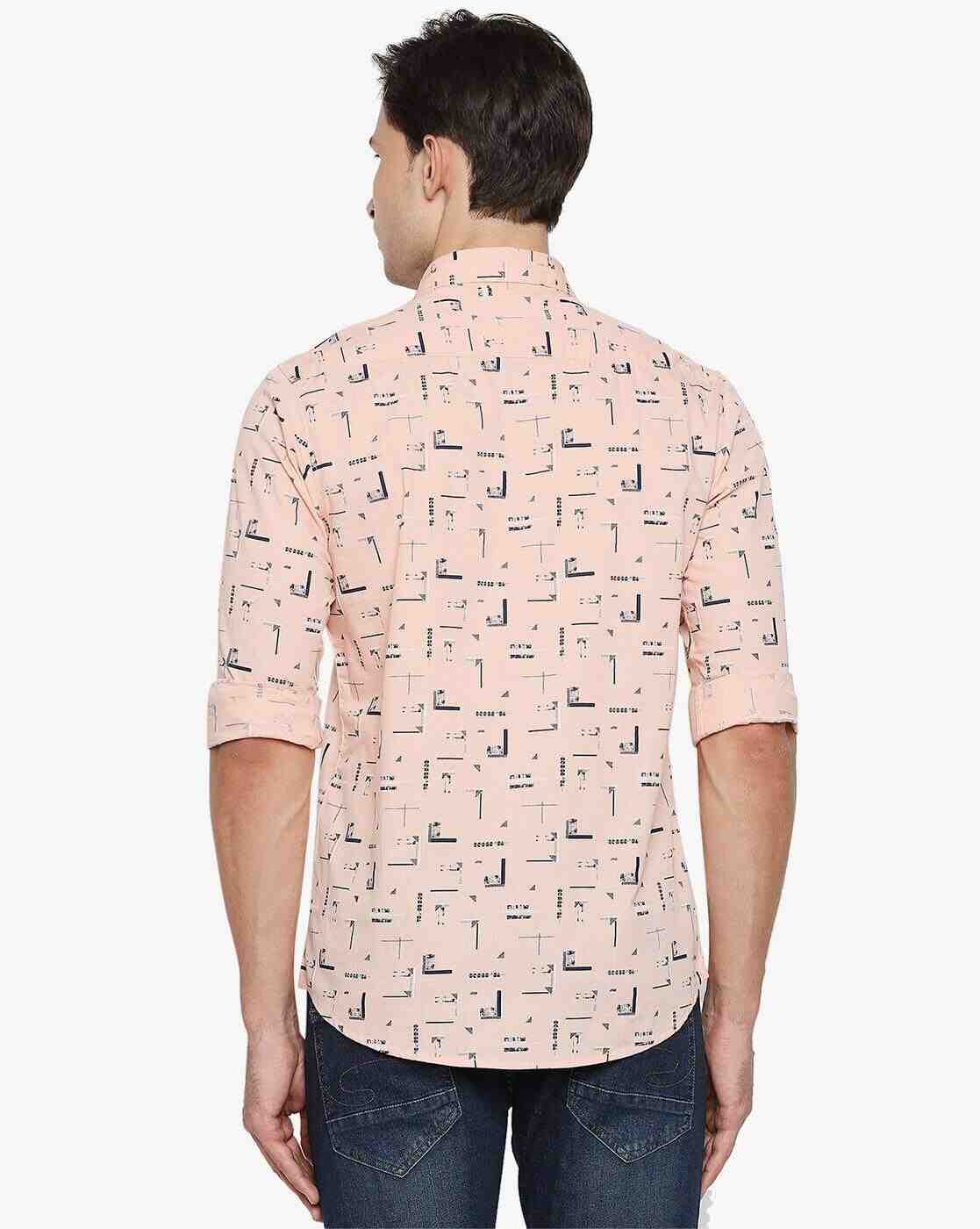 Lee Cooper | Printed Shirt with Patch Pocket|2