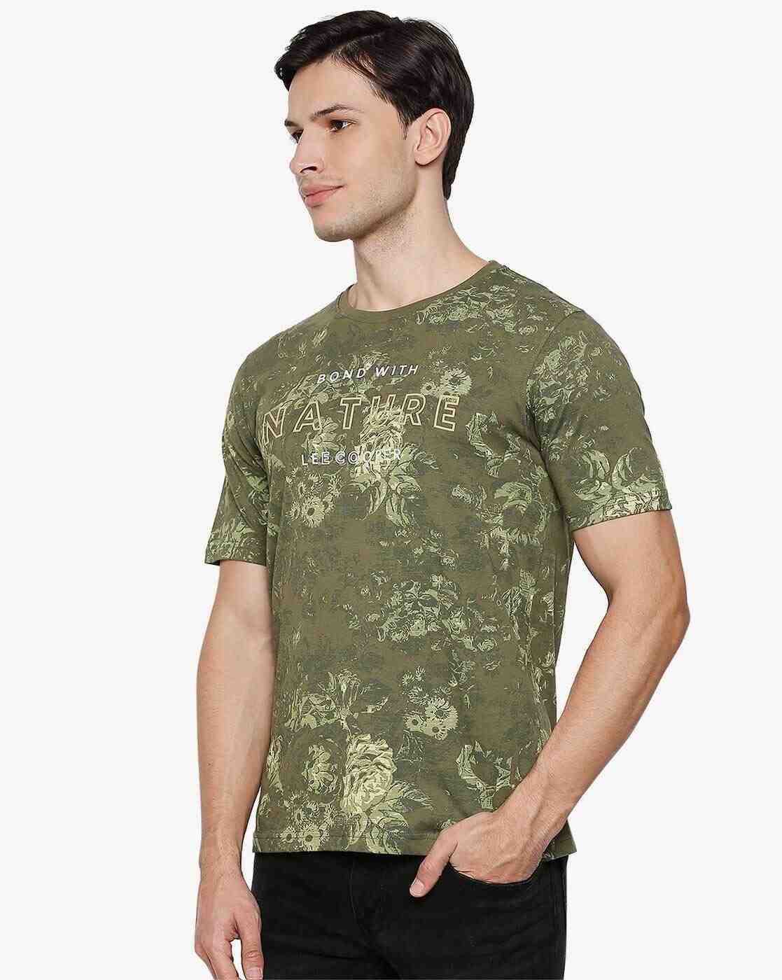 Lee Cooper | Floral Print Crew-Neck T-shirt|1