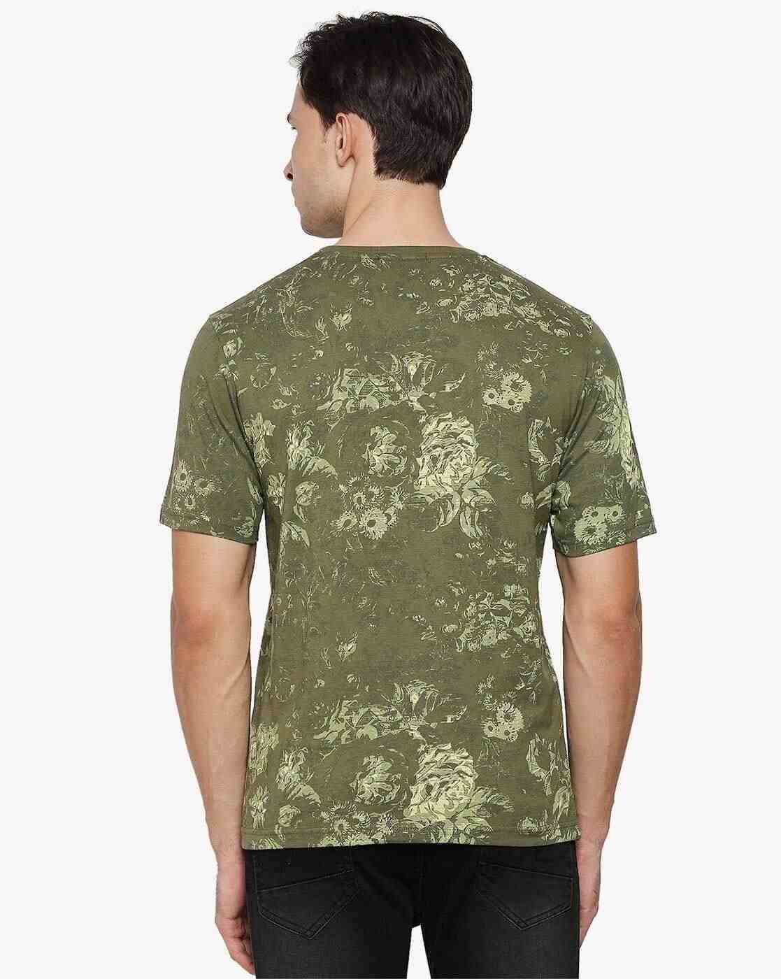 Lee Cooper | Floral Print Crew-Neck T-shirt|2