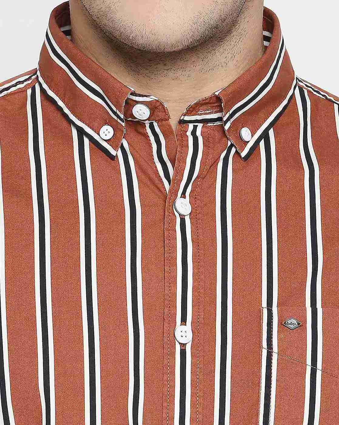 Lee Cooper | Striped Shirt with Patch Pocket|4