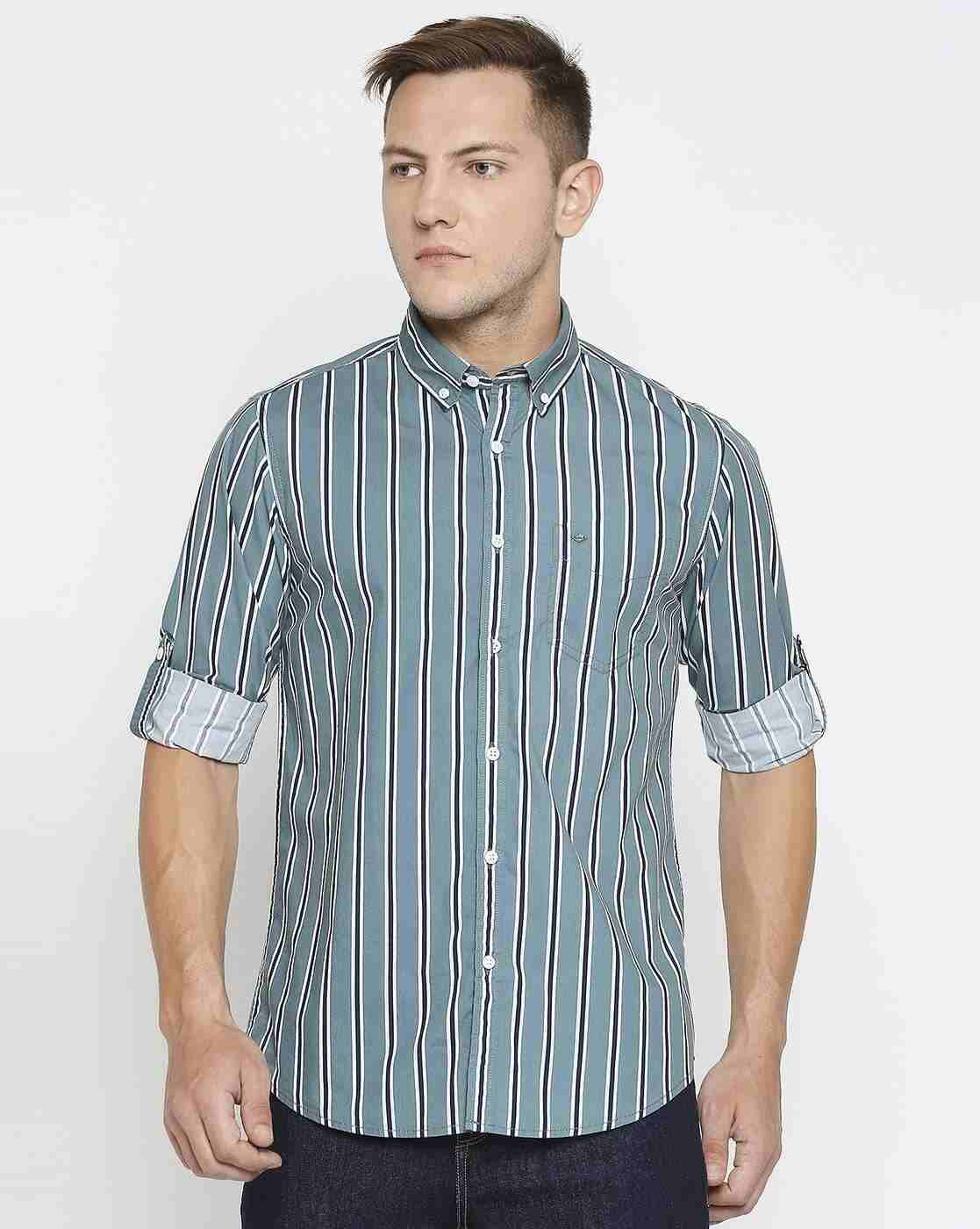 Striped Shirt with Patch Pocket