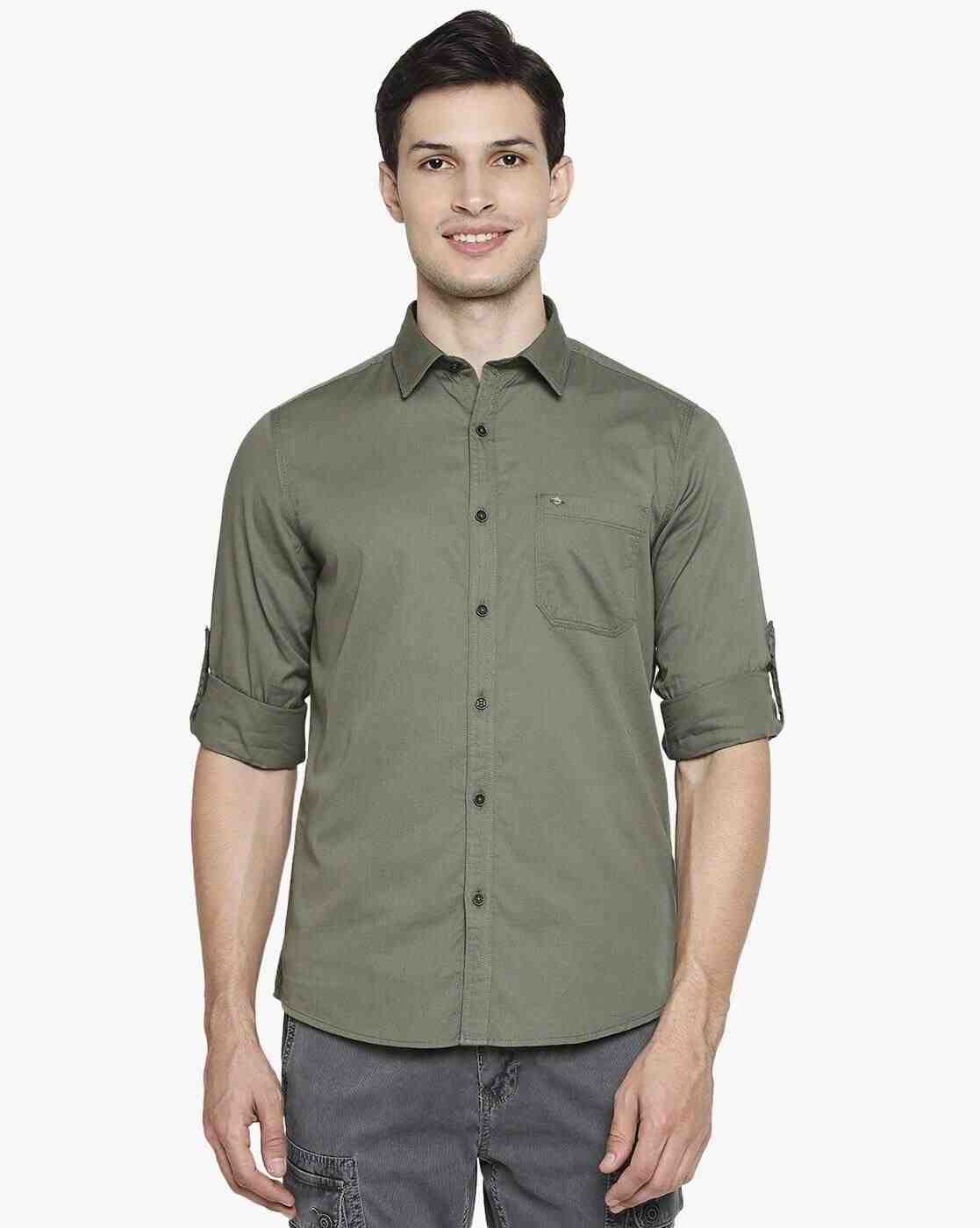 Lee Cooper | Cotton Shirt with Patch Pocket|0