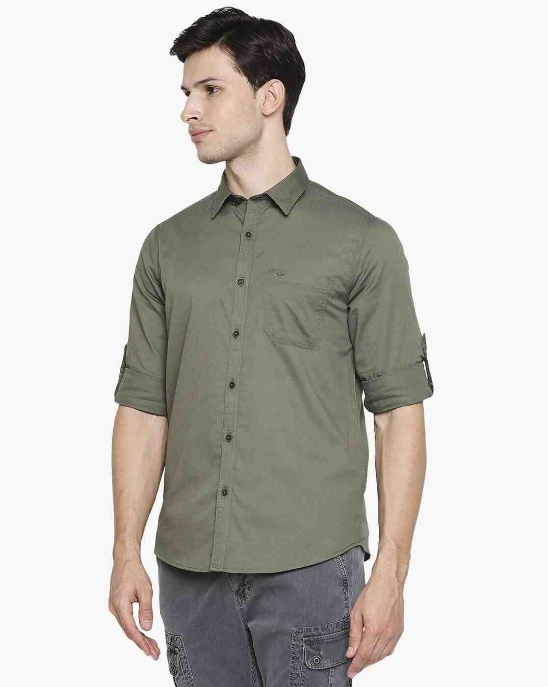 Lee Cooper | Cotton Shirt with Patch Pocket|1