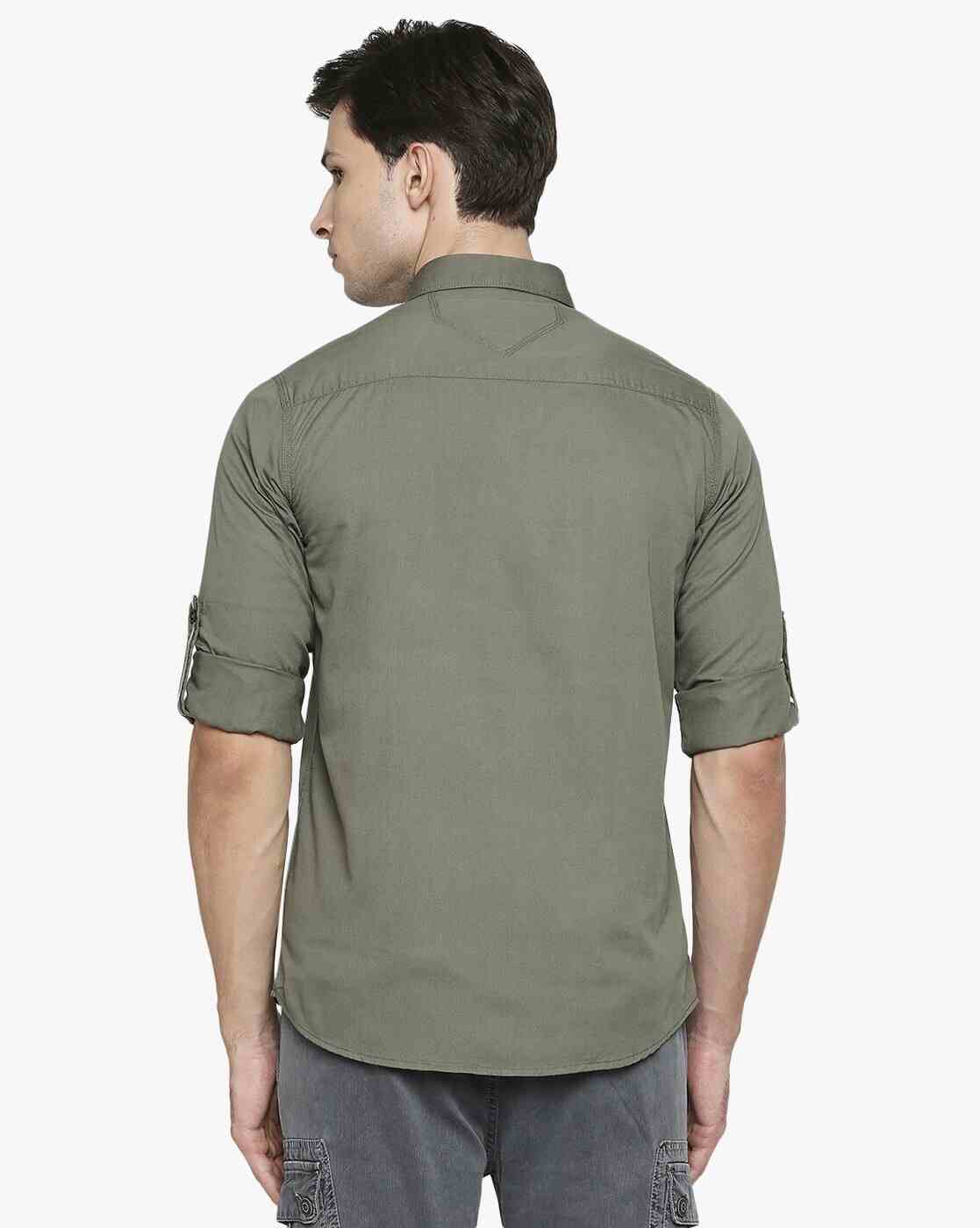 Lee Cooper | Cotton Shirt with Patch Pocket|2