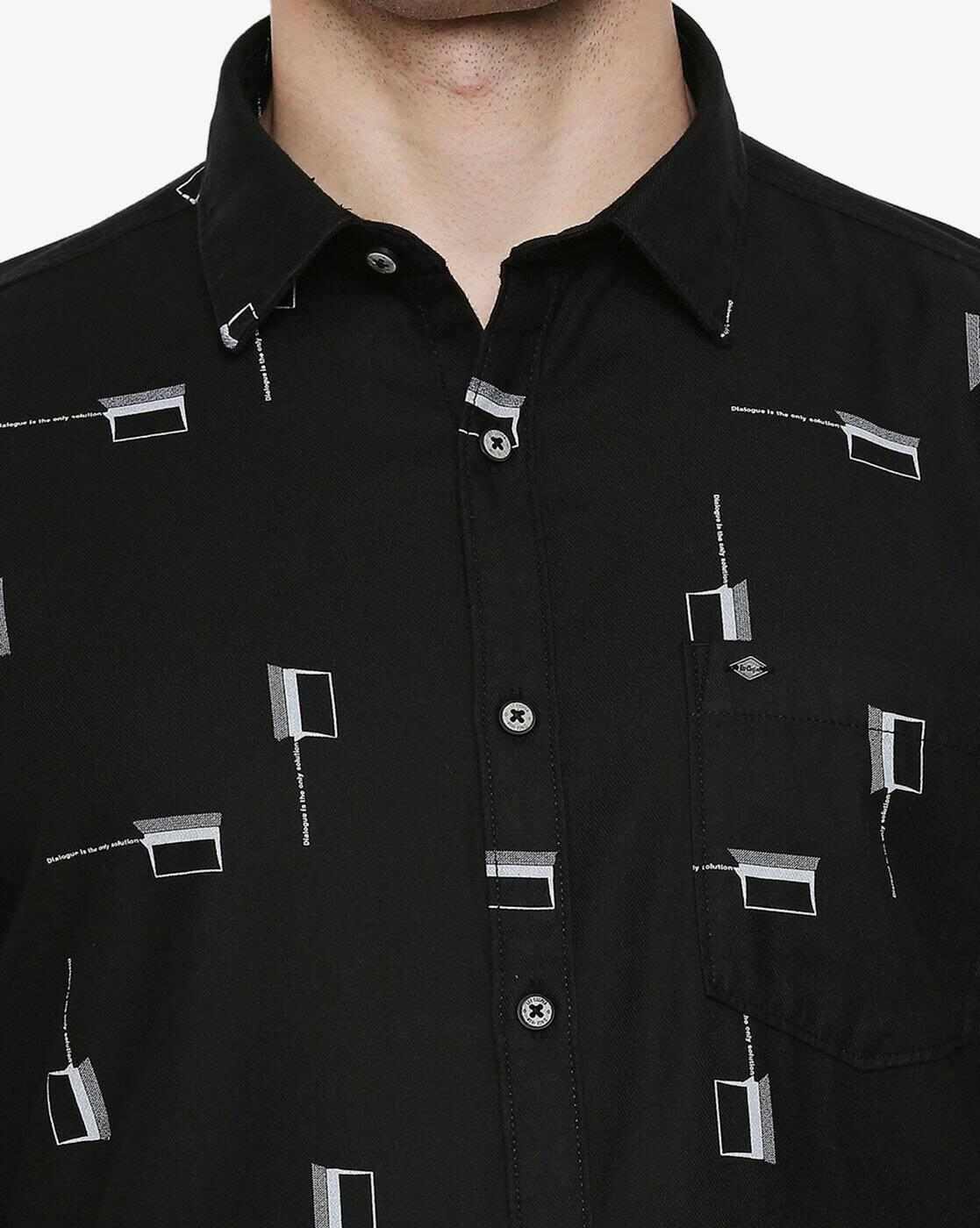 Lee Cooper | Printed Shirt with Patch Pocket|4