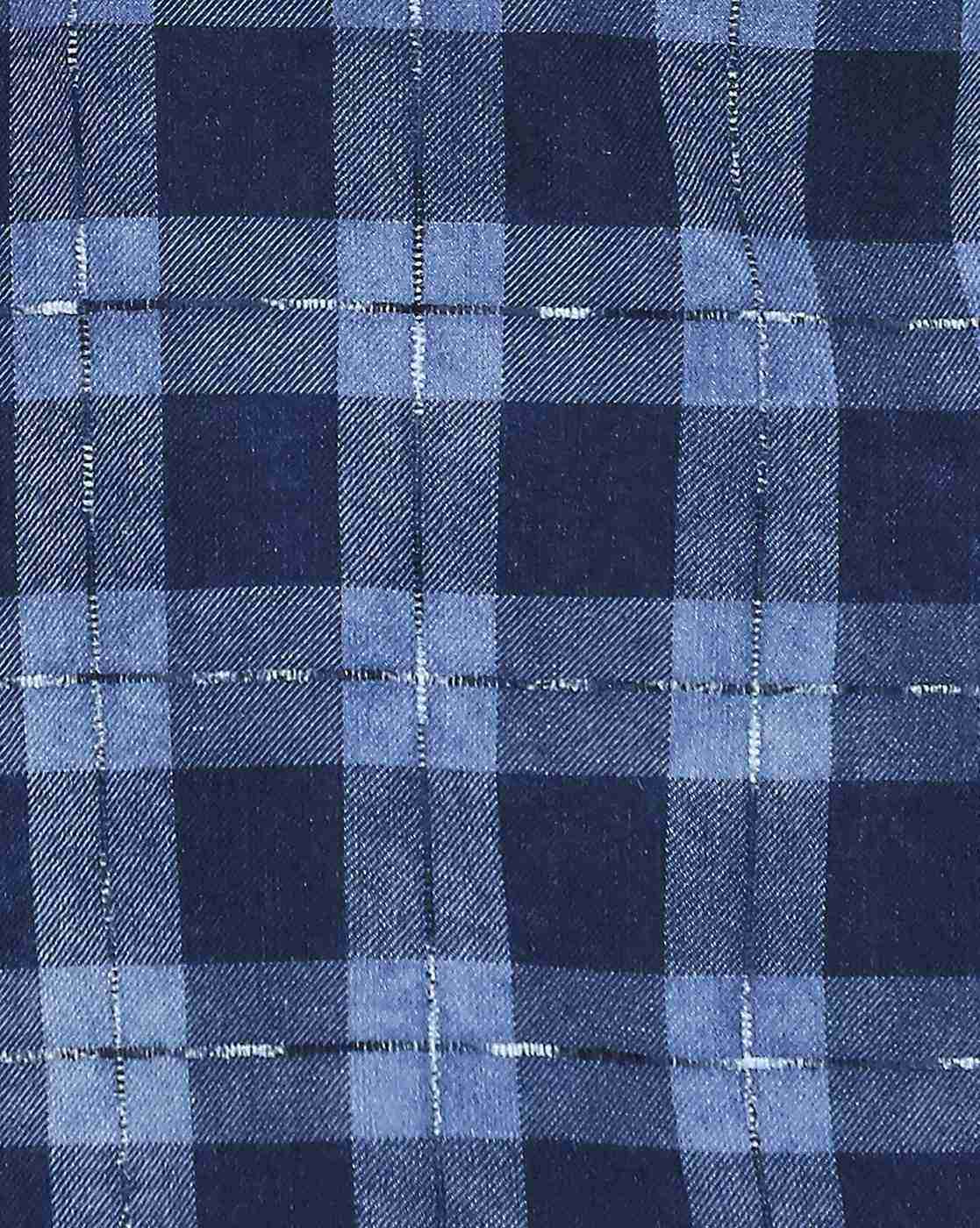 Lee Cooper | Checked Cotton Shirt with Patch Pocket|5