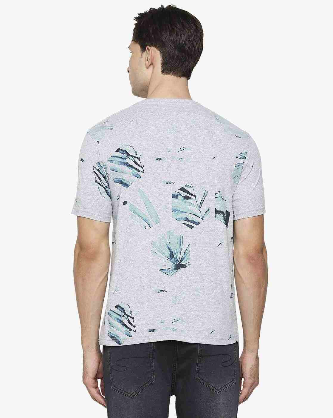 Lee Cooper | Leaf Print Crew-Neck T-shirt|2