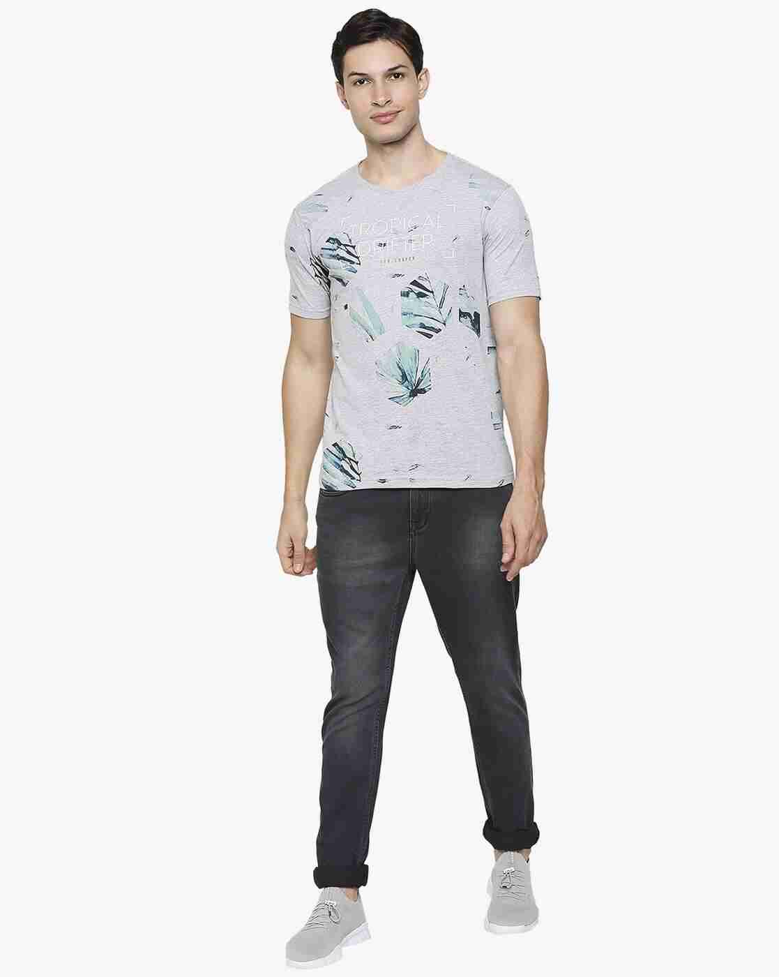 Lee Cooper | Leaf Print Crew-Neck T-shirt|3