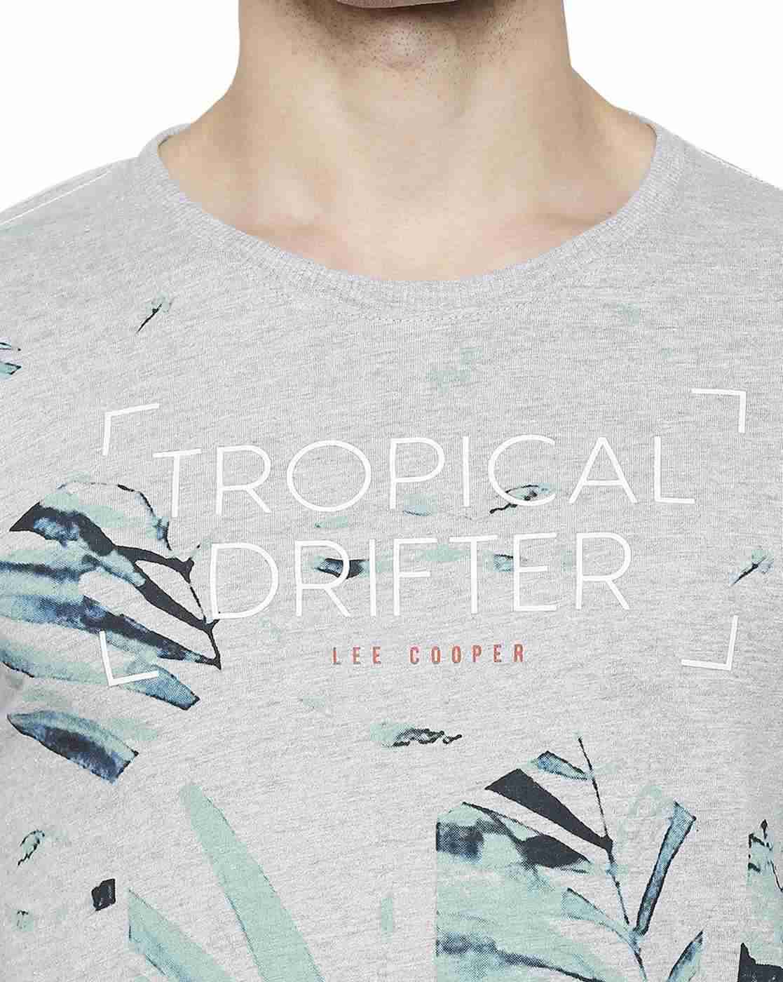 Lee Cooper | Leaf Print Crew-Neck T-shirt|4