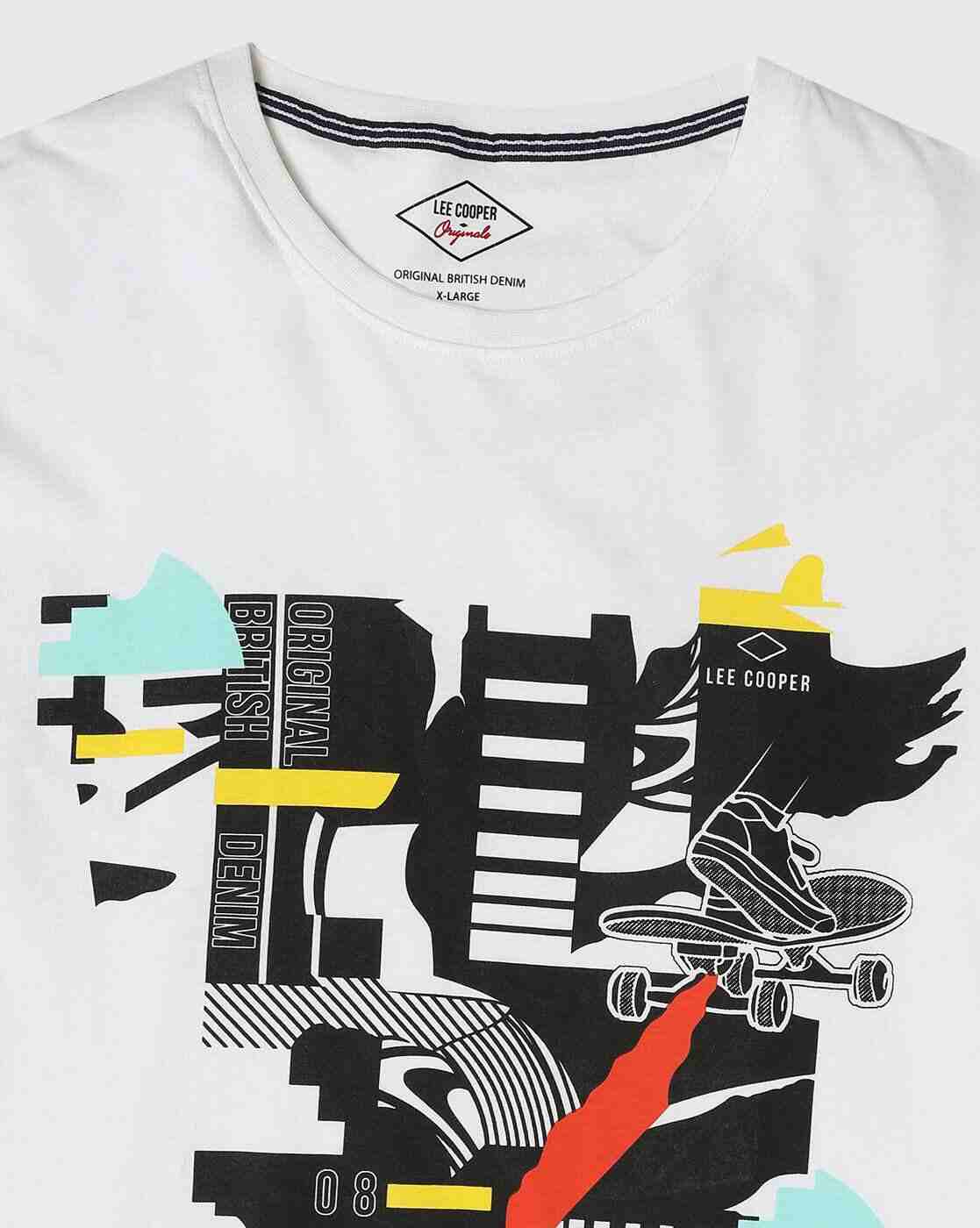 Lee Cooper | Boys Graphic Print Crew-Neck T-Shirt|3