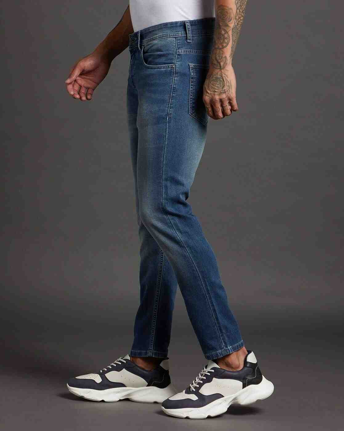 Lee Cooper | Men Stone-Wash Slim Fit Jeans|1