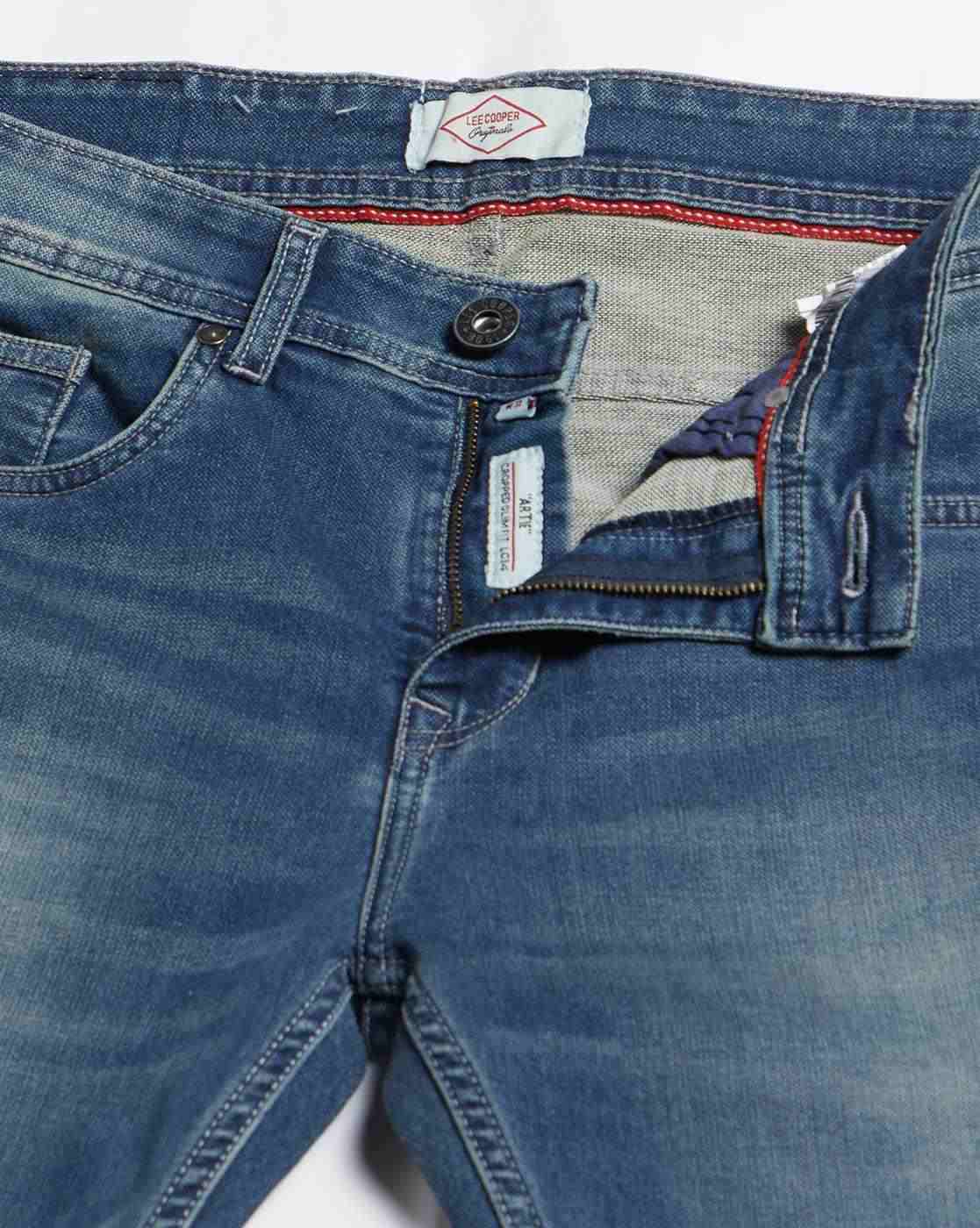 Lee Cooper | Men Stone-Wash Slim Fit Jeans|5