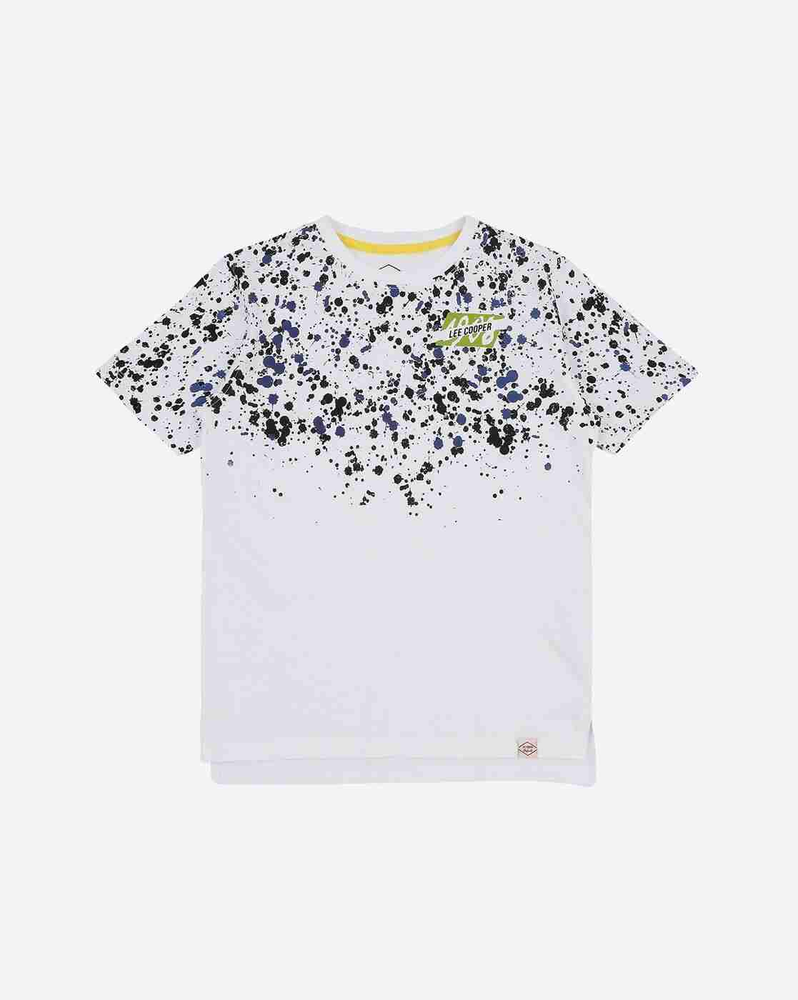 Lee Cooper | Splatter Print Slim Fit Round-Neck T-Shirt|0