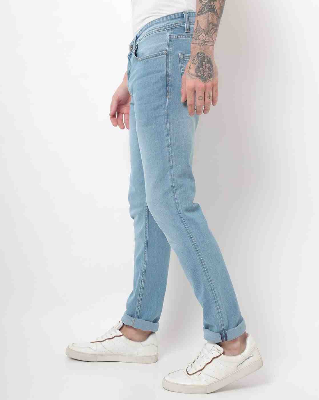 Lee Cooper | Men Light-Wash Slim Fit Jeans|1