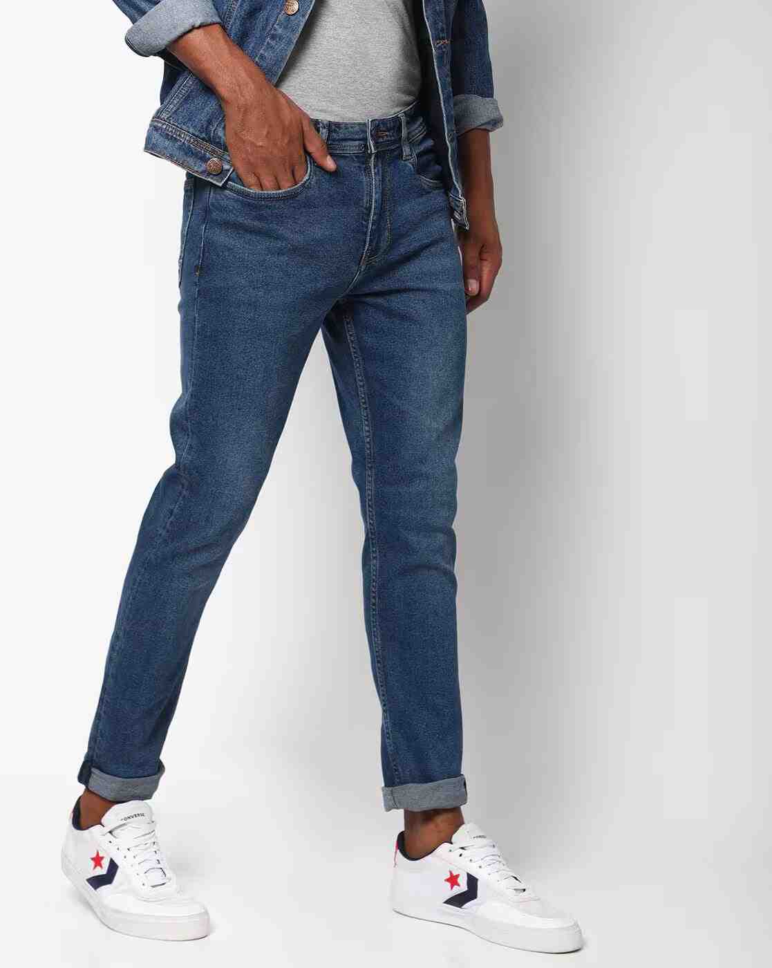 Lee Cooper | Men Lightly Washed Slim Fit Jeans|0