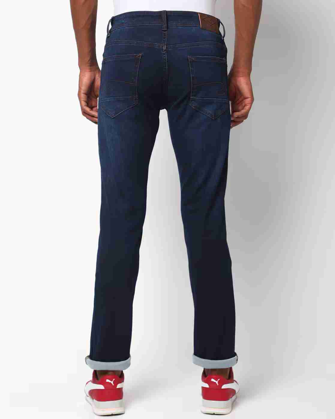 Lee Cooper | Men Lightly Washed Slim Fit Jeans with Whiskers|1