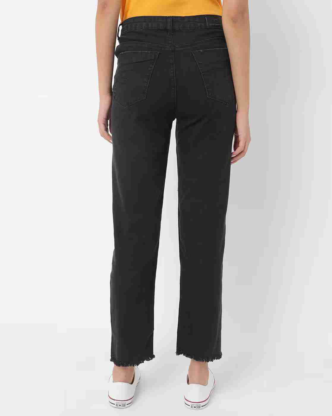 Lee Cooper | Women Distressed High-Rise Straight Jeans|2